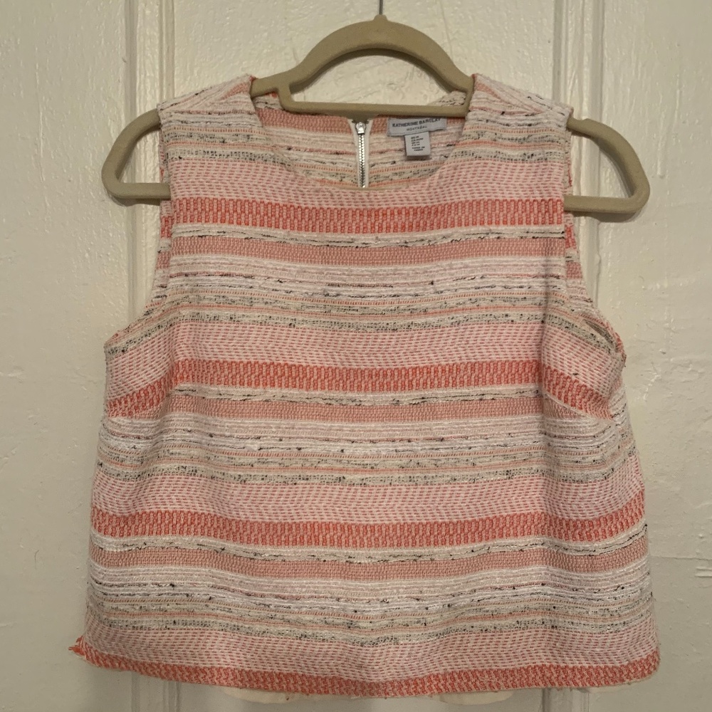 Katherine Barclay Woven Crop Top